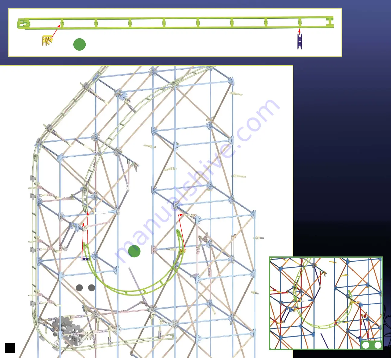 K'Nex Imagine Build Play COBRA'S CURSE DUELING COASTER 51023 Manual Download Page 28