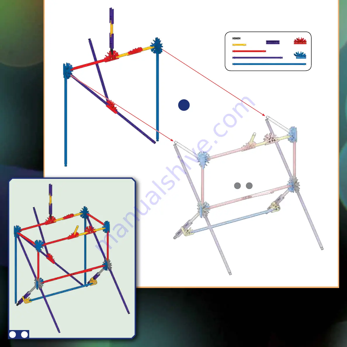 K'Nex Looping Light-Up Roller Coaster Assembly Instructions Manual Download Page 15