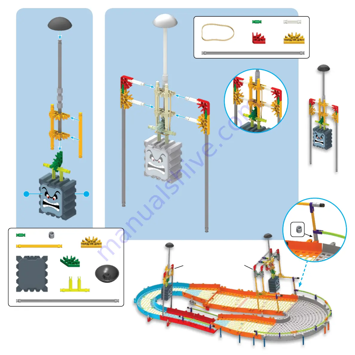 K'Nex MARIOKART THWOMP RUINS 38475 Скачать руководство пользователя страница 9