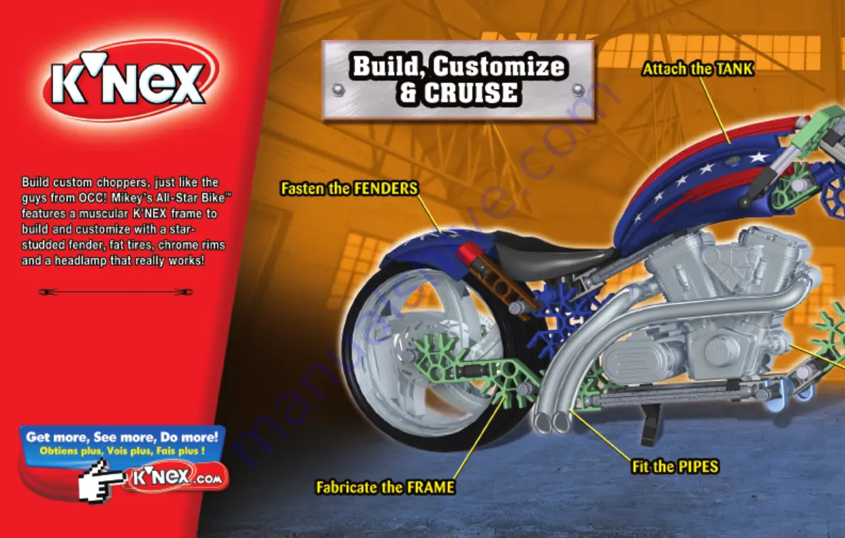 K'Nex ORANGE COUNTY CHOPPERS MIKEY'S ALL-STAR BIKE Скачать руководство пользователя страница 2