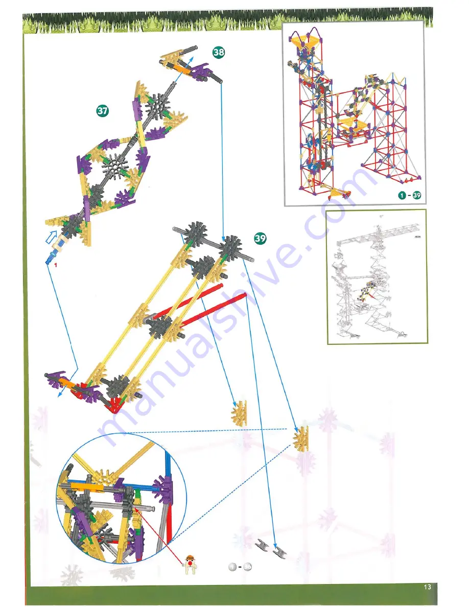 K'Nex Power Tower Crane 63149 Instruction Book Download Page 15