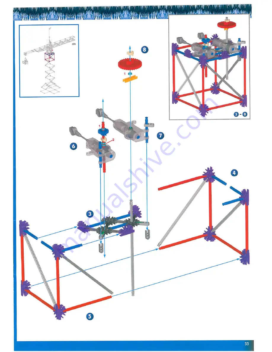 K'Nex Power Tower Crane 63149 Скачать руководство пользователя страница 35