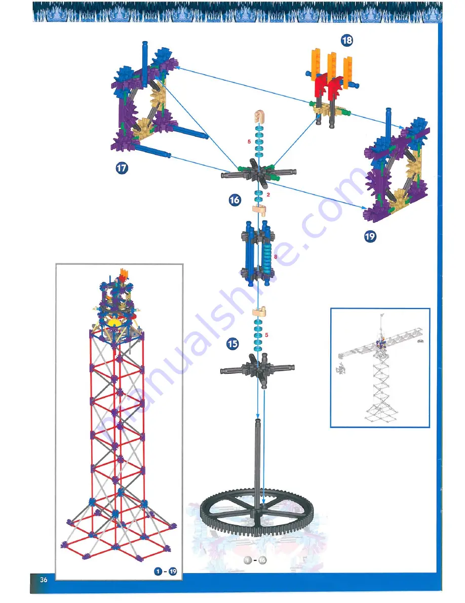 K'Nex Power Tower Crane 63149 Скачать руководство пользователя страница 38