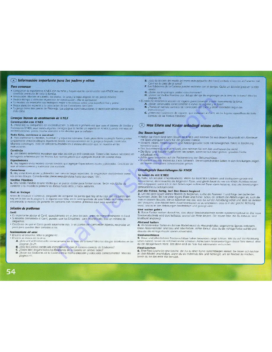 K'Nex Storm Mountain Instruction Book Download Page 54