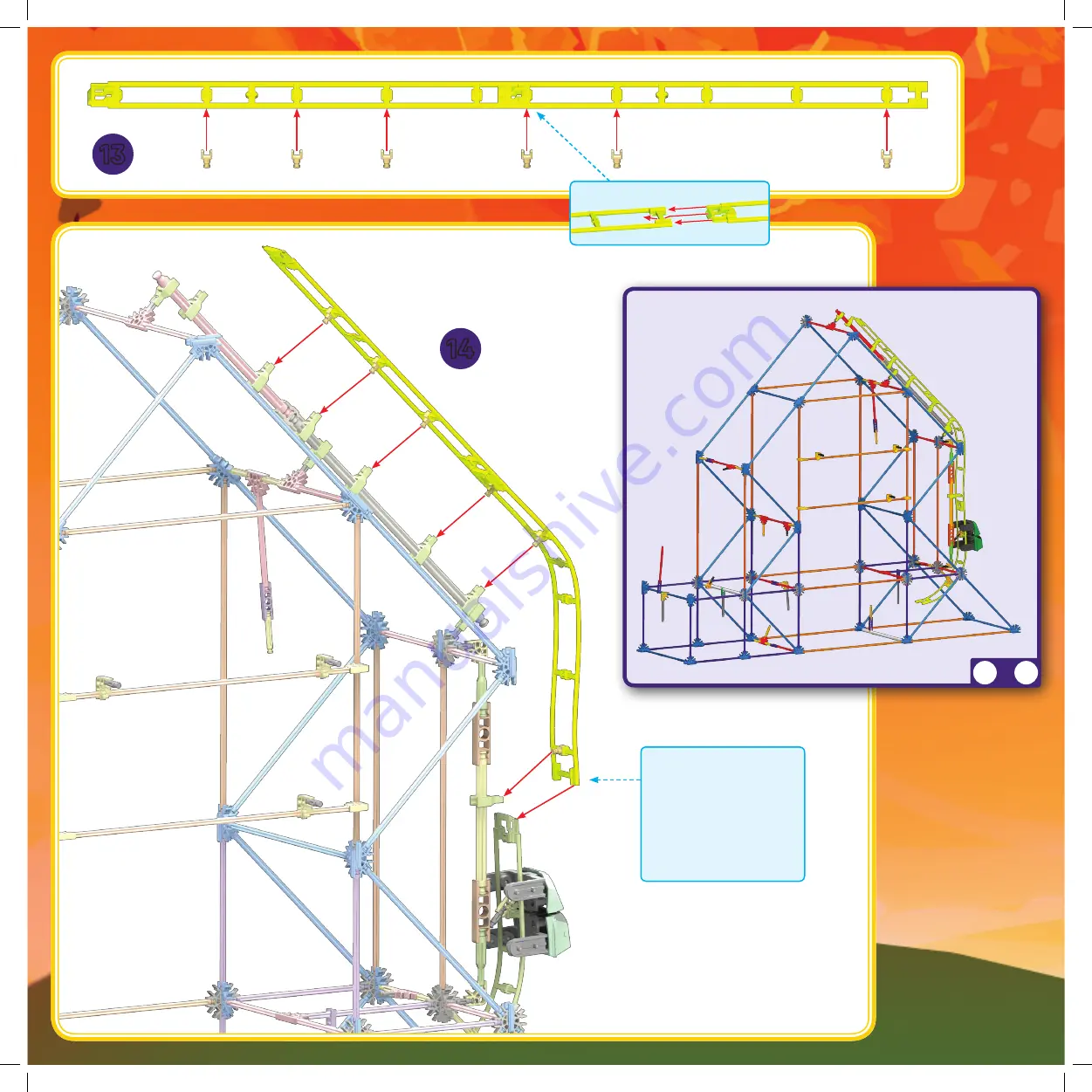 K'Nex THRILL RIDES DINOSAUR DROP Manual Download Page 15