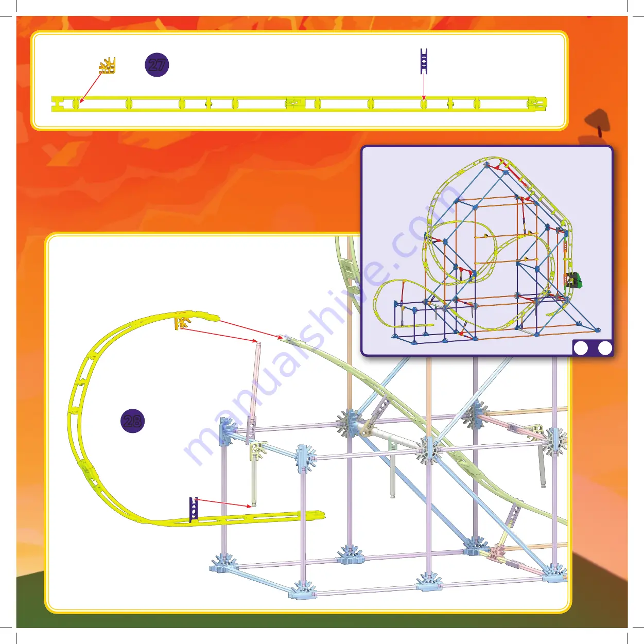 K'Nex THRILL RIDES DINOSAUR DROP Manual Download Page 22