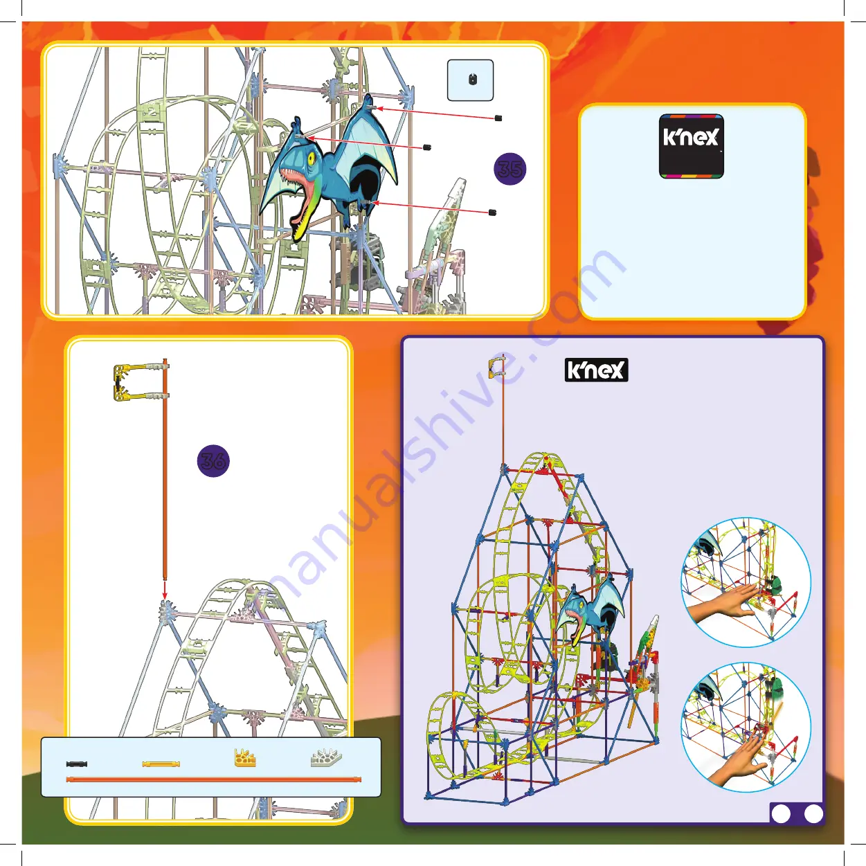 K'Nex THRILL RIDES DINOSAUR DROP Manual Download Page 26