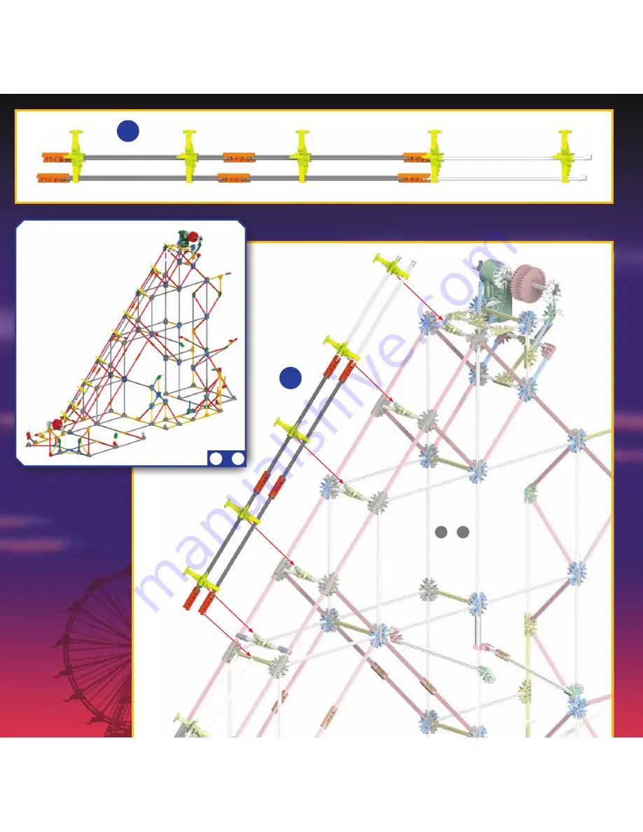 K'Nex Thunderbolt Strike Roller Coaster Instruction Manual Download Page 22