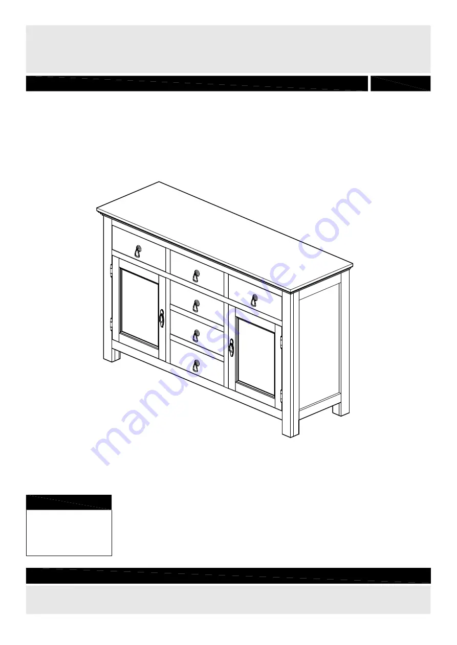 Knightsbridge Large Sideboard 227/7013 Assembly Instructions Download Page 1