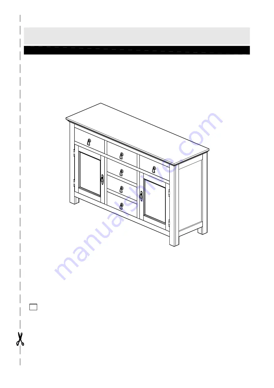 Knightsbridge Large Sideboard 227/7013 Assembly Instructions Download Page 3