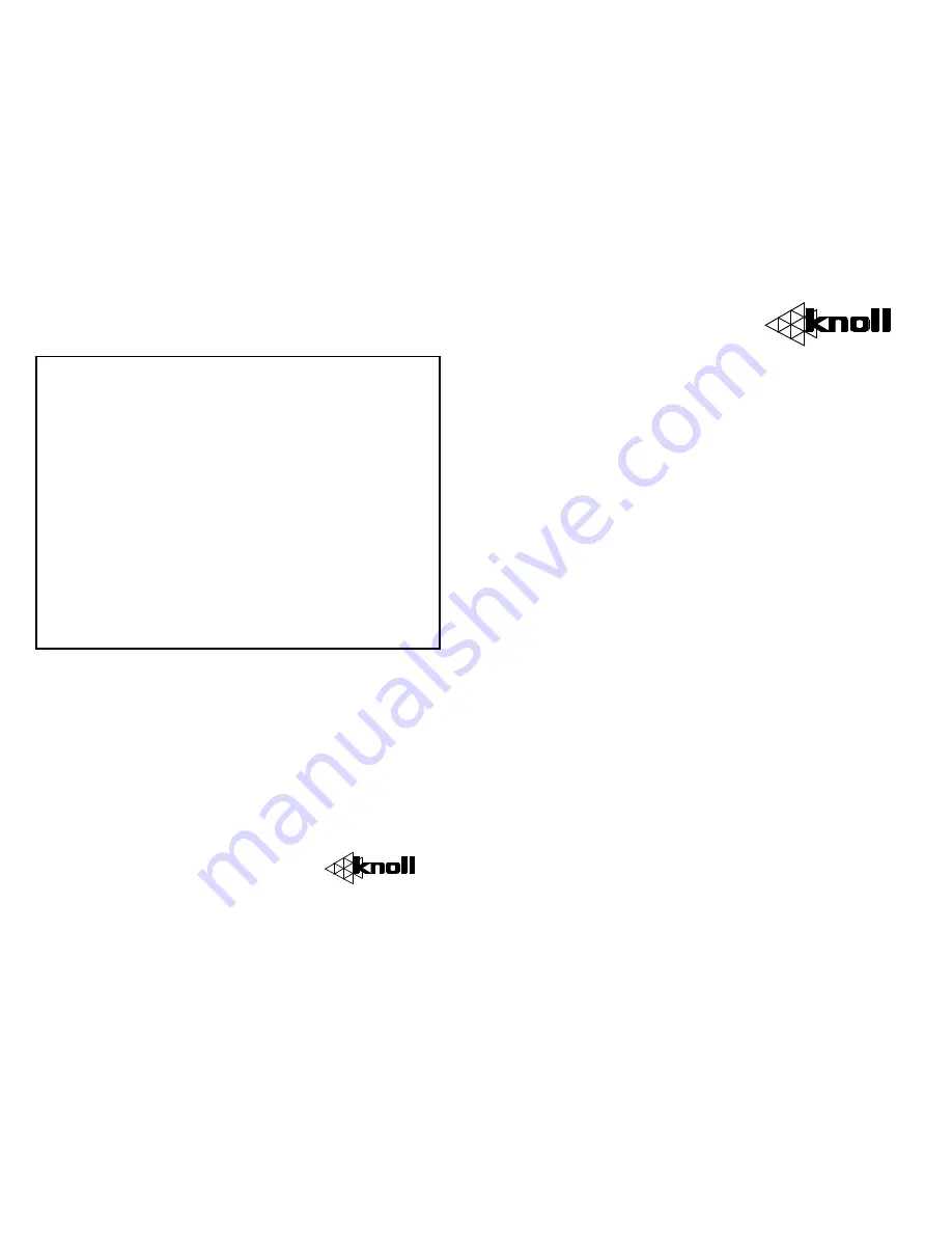 Knoll DIR55 Instructions Download Page 1