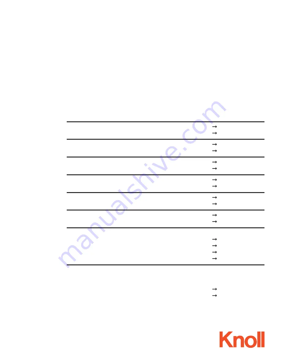 Knoll k. bench Troubleshooting Manual Download Page 1