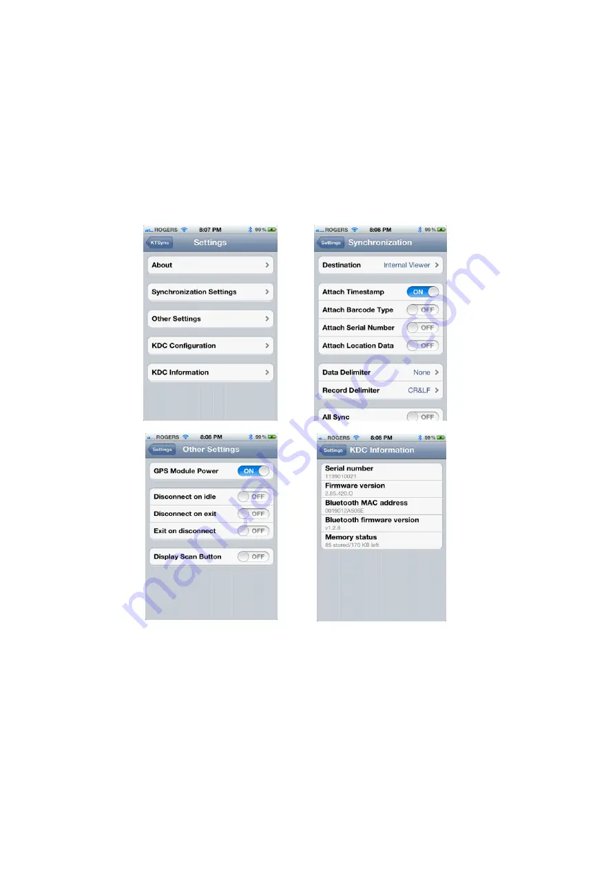 KoamTac SMARTSLED KDC400 Series User Manual Download Page 101