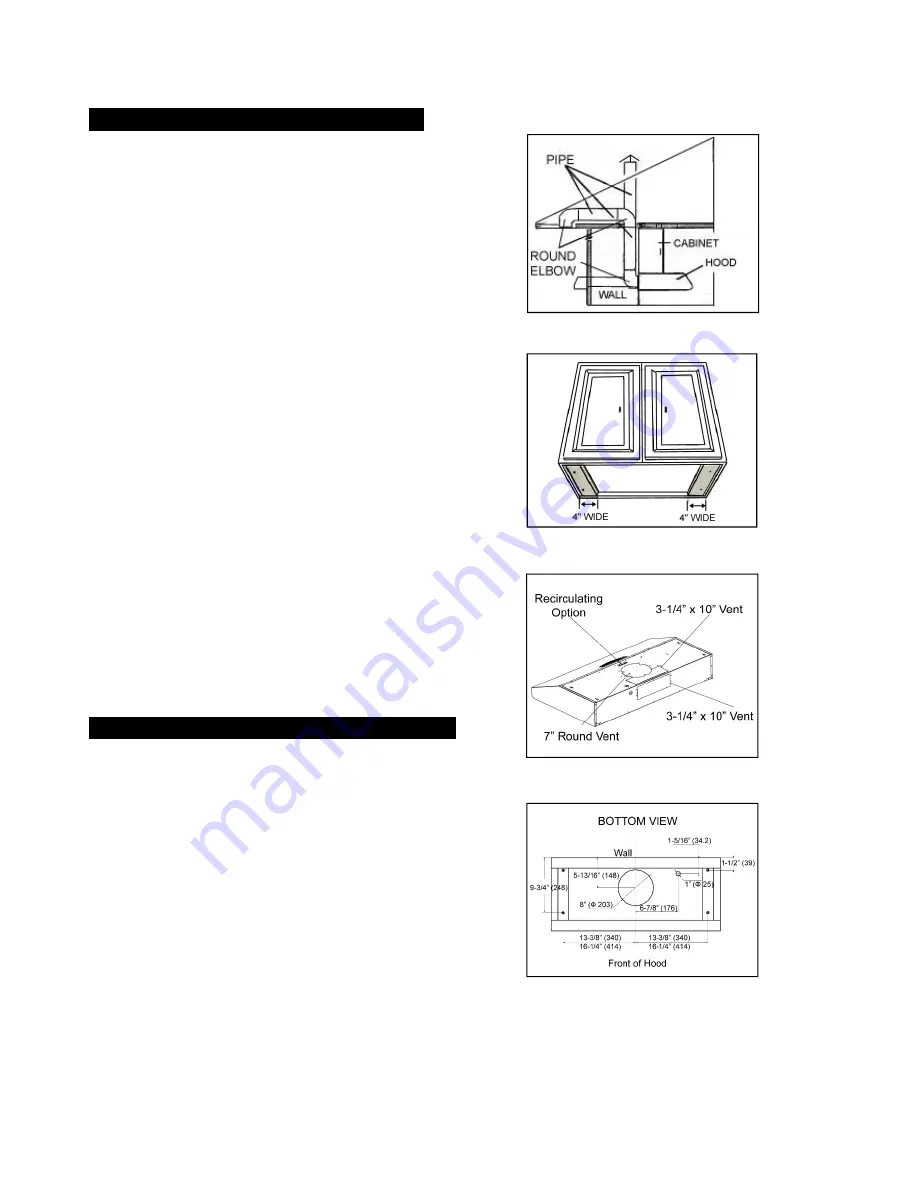 KOBE CHX-30 Series(400 CFM-LED) Installation Instructions And Operation Manual Download Page 8