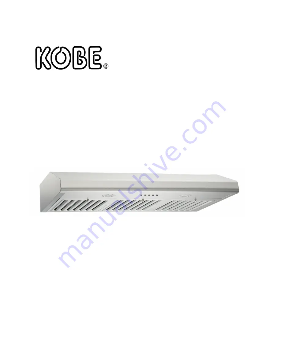 KOBE CHX2030SQB-1 Installation Instructions And Operation Manual Download Page 1