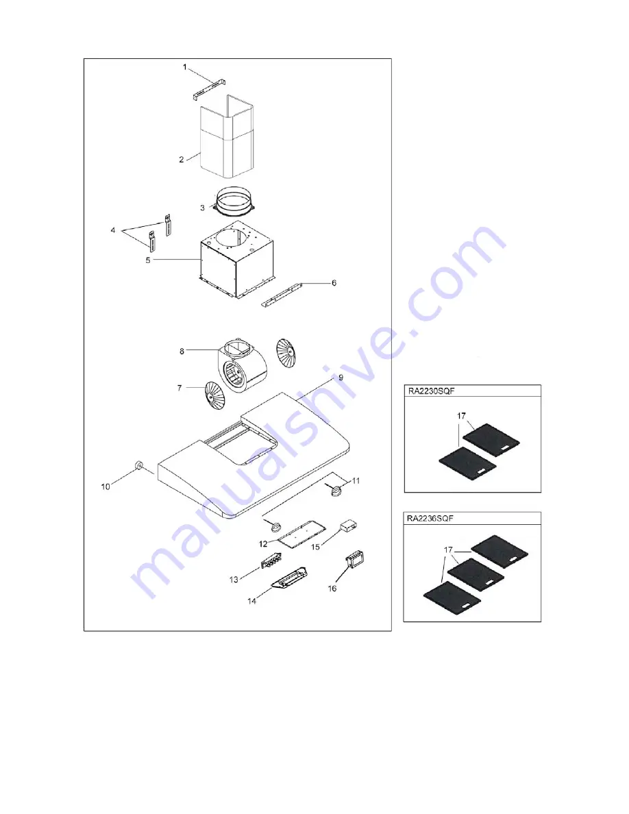 KOBE RA2230SQF Installation Instructions And Operation Manual Download Page 56