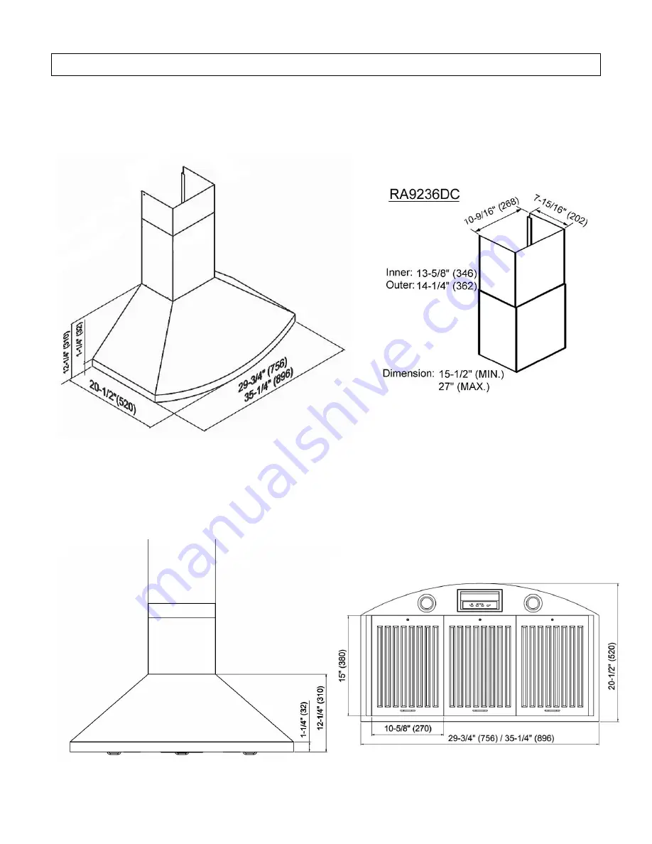 KOBE RA9230SQB Installation Instructions And Operation Manual Download Page 38