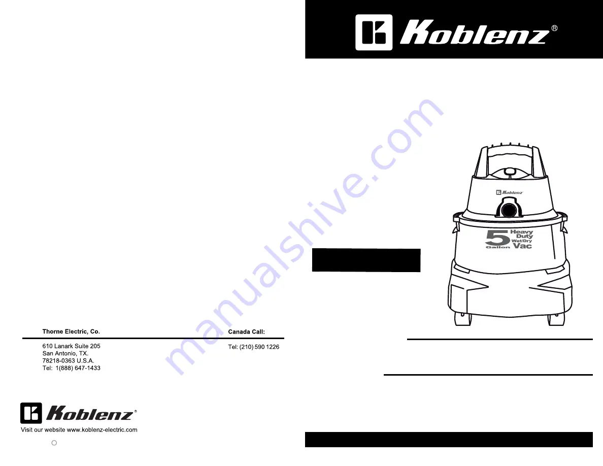 Koblenz WD-5 K US User Manual Download Page 1