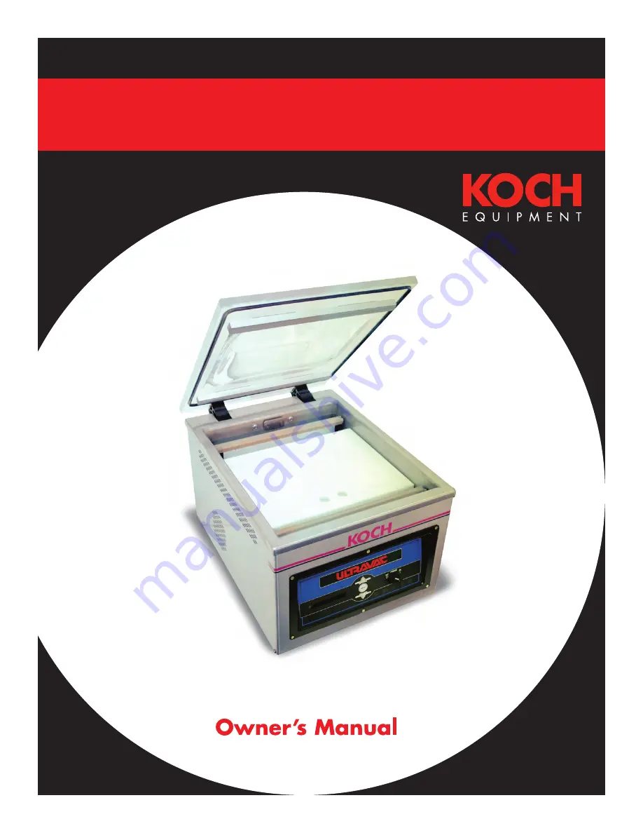 Koch Ultravac 250 Owner'S Manual Download Page 1