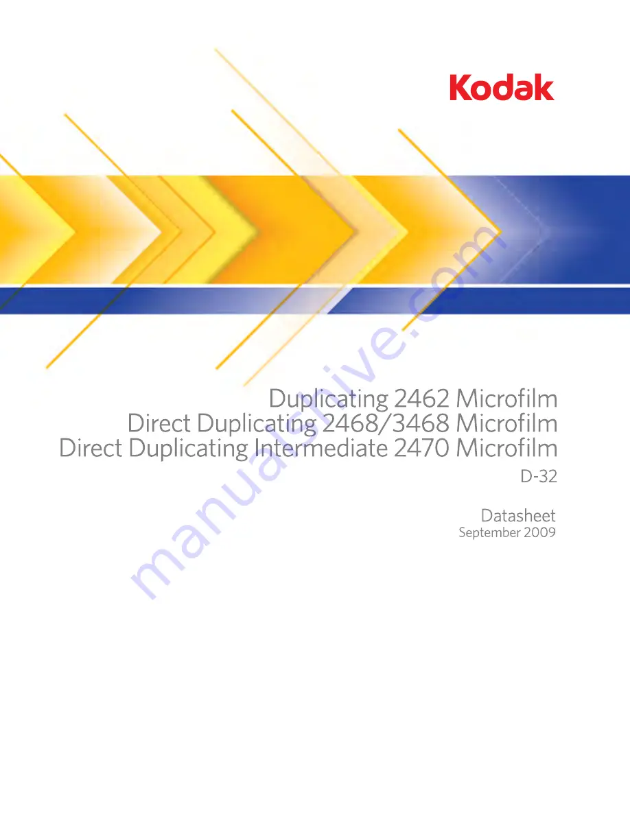 Kodak D-32 Datasheet Download Page 1