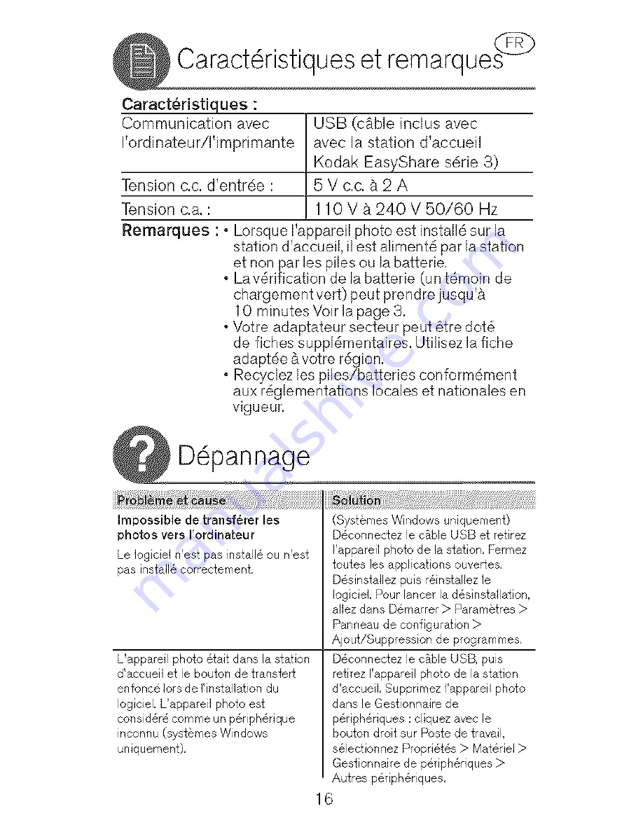 Kodak EasyShare 3 Series User's guide Manual Download Page 16