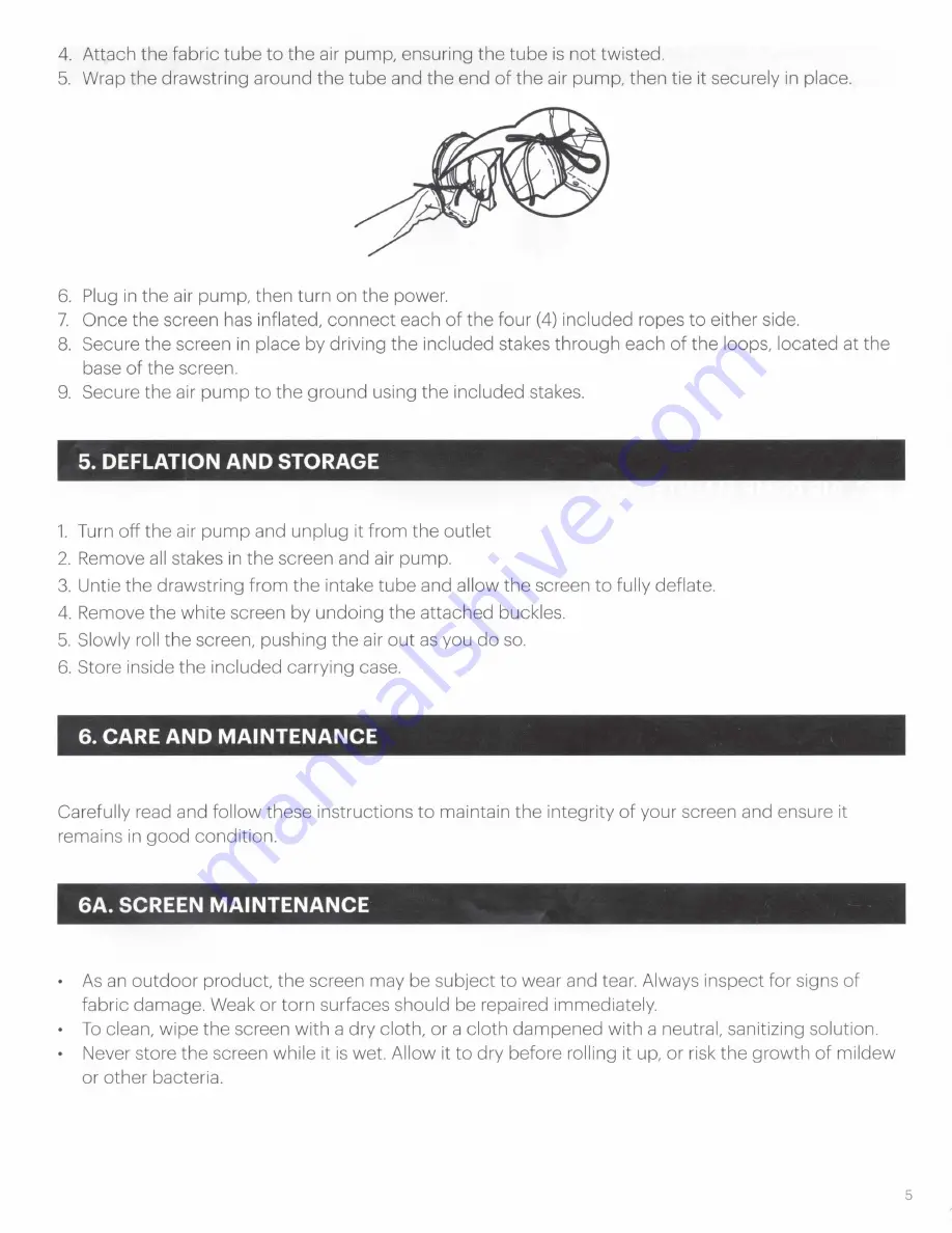 Kodak Large Inflatable Screen User Manual Download Page 5