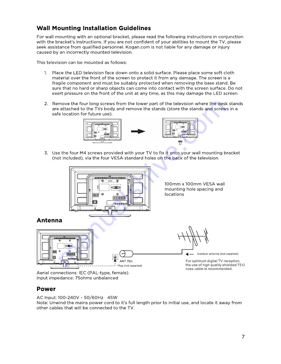 Kogan KALED24***YC User Manual Download Page 8