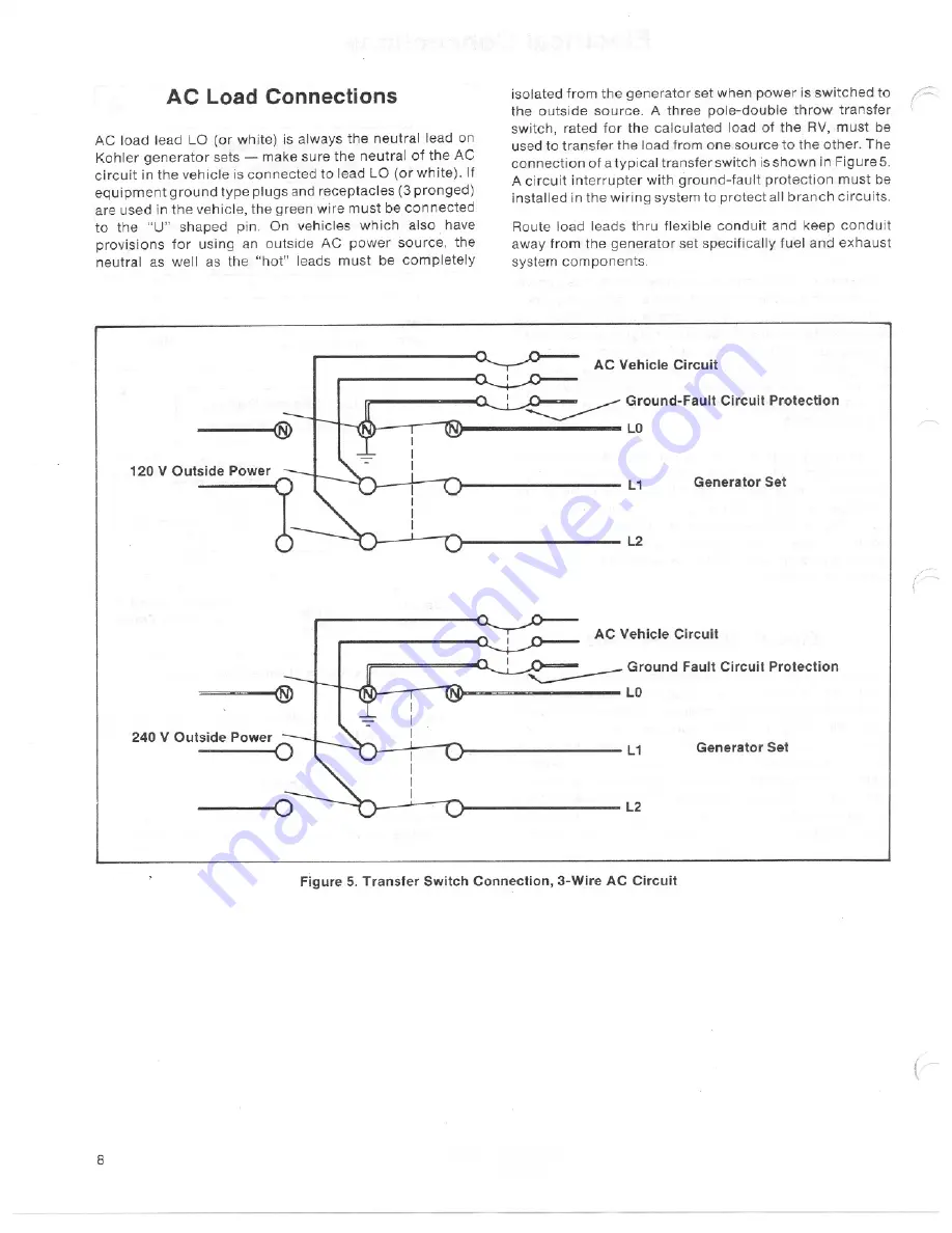 Kohler 12.5 RV Installation Manual Download Page 10