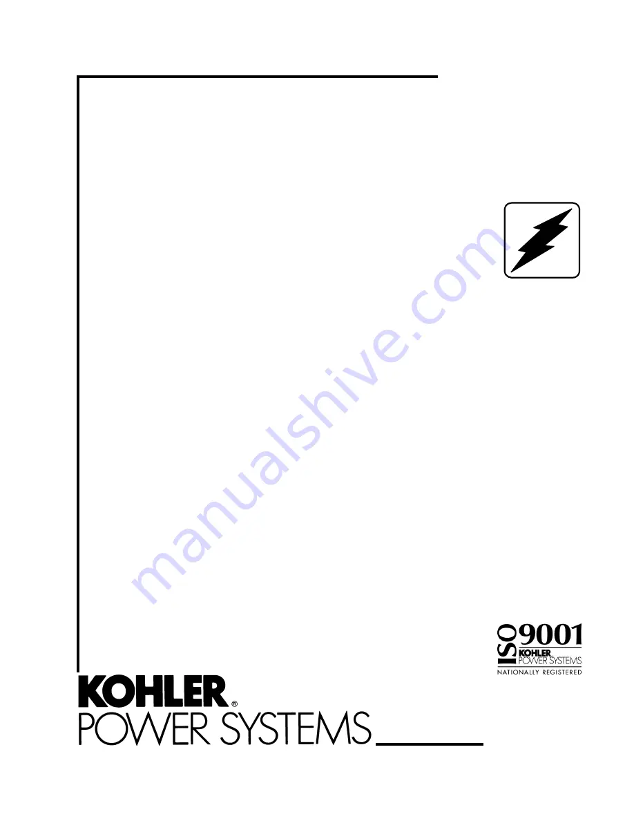 Kohler 15REYG Installation Manual Download Page 1