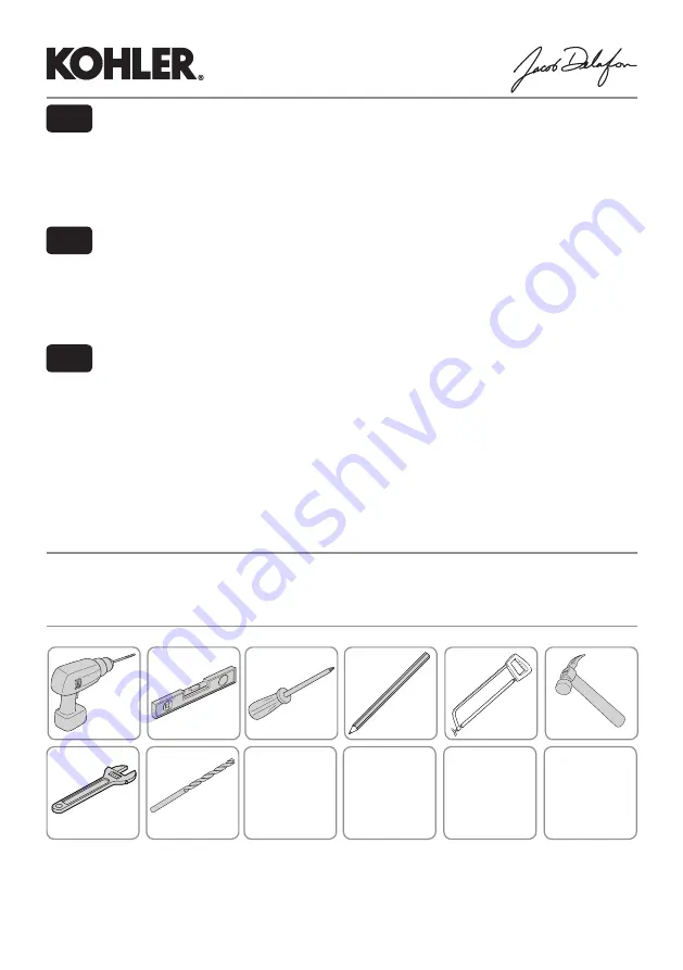 Kohler 528D Installation & User Manual Download Page 3