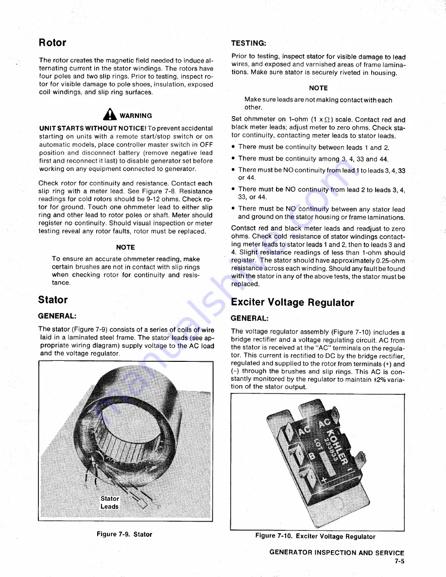 Kohler 7.5A Service Manual Download Page 37