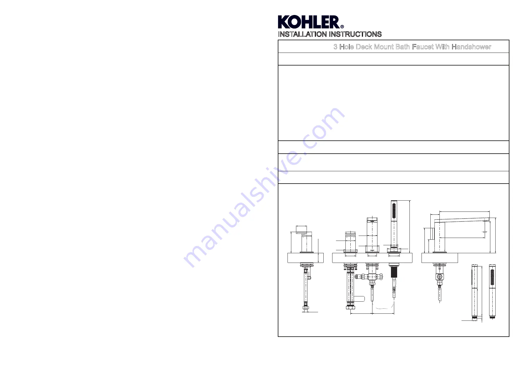 Kohler 73078T-4 Скачать руководство пользователя страница 1