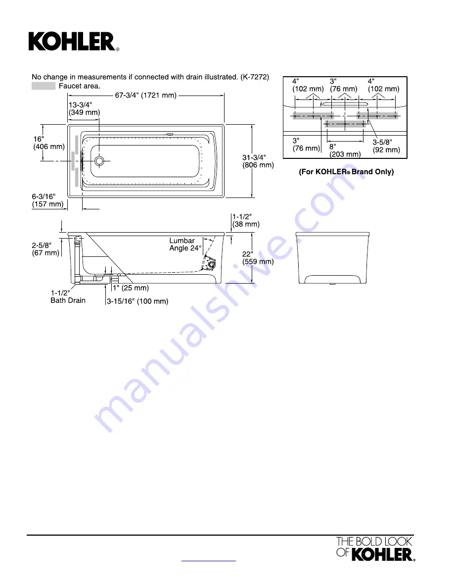 Kohler Archer K-2595-G Quick Start Manual Download Page 2