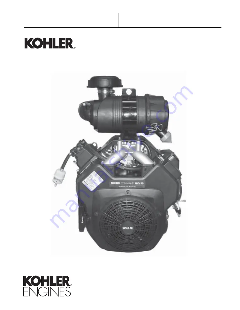 Kohler Command CH18-750 Service Manual Download Page 1