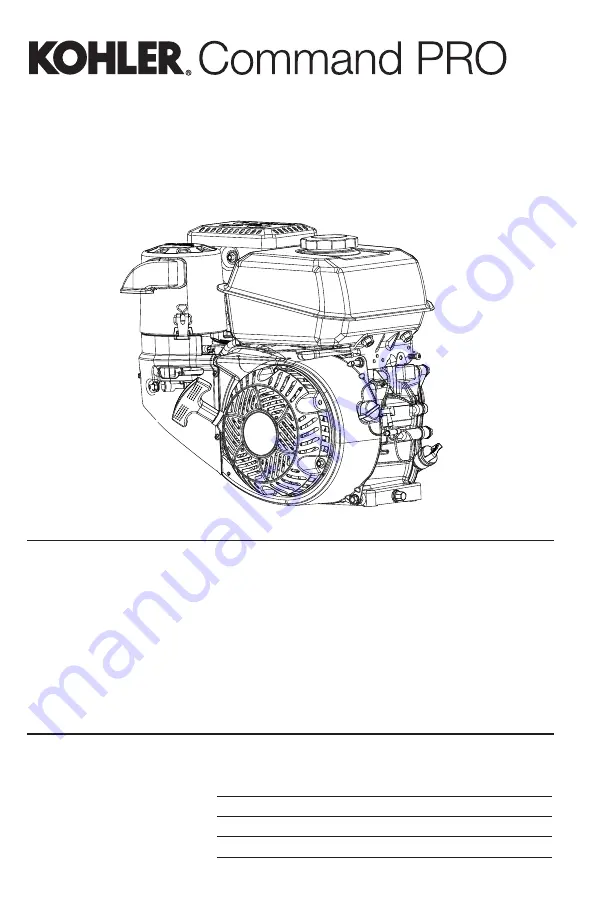 Kohler Command PRO CH260 Owner'S Manual Download Page 19