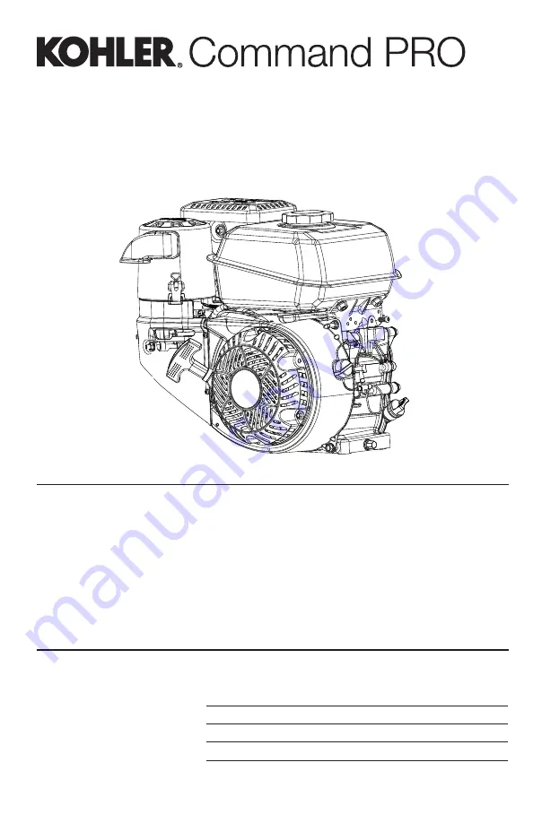 Kohler Command PRO CH260 Owner'S Manual Download Page 108