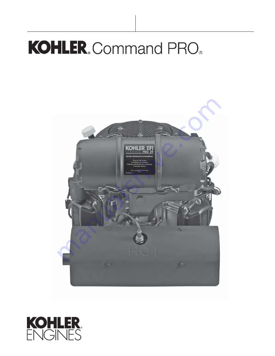 Kohler Command PRO ECV630 Service Manual Download Page 1