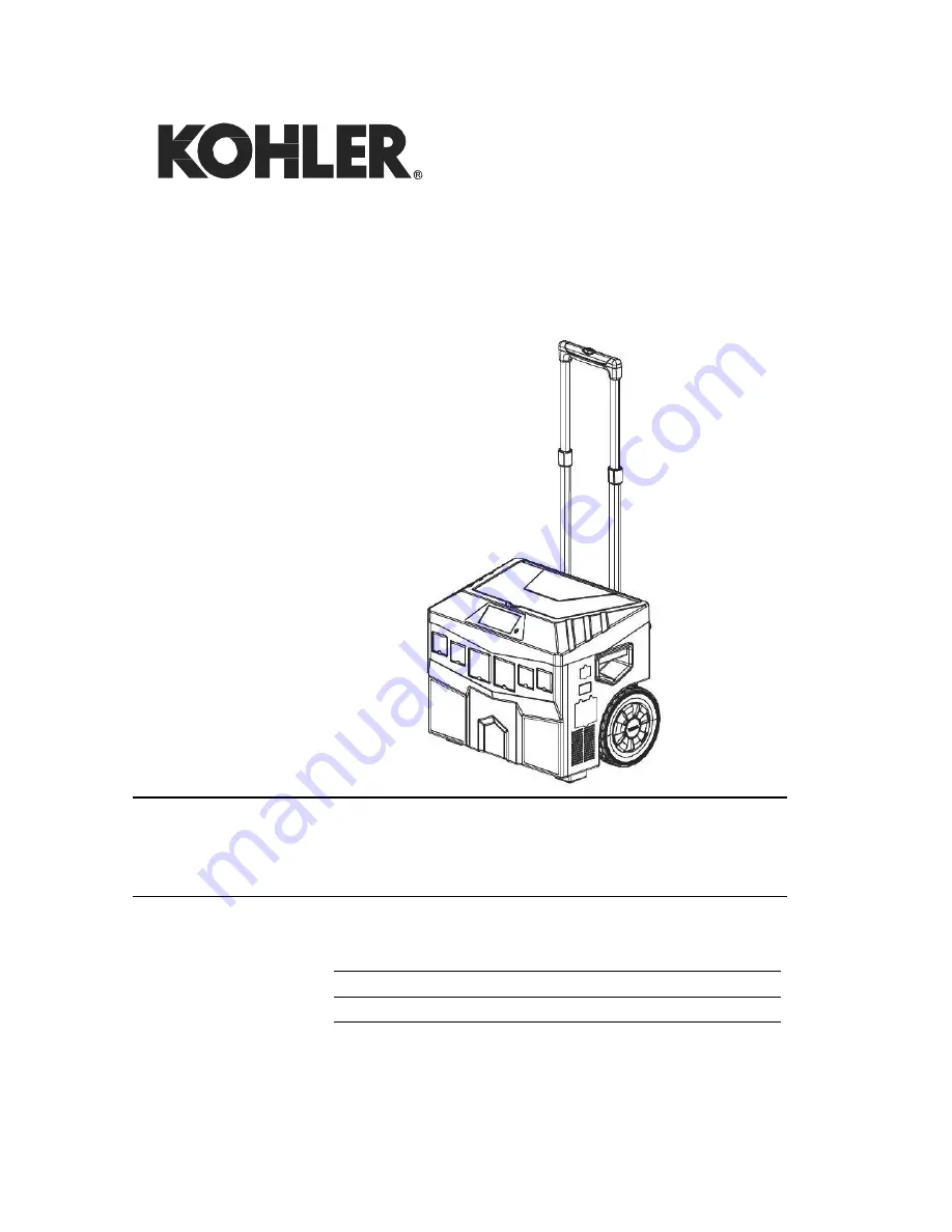 Kohler enCUBE1.8 Owner'S Manual Download Page 1