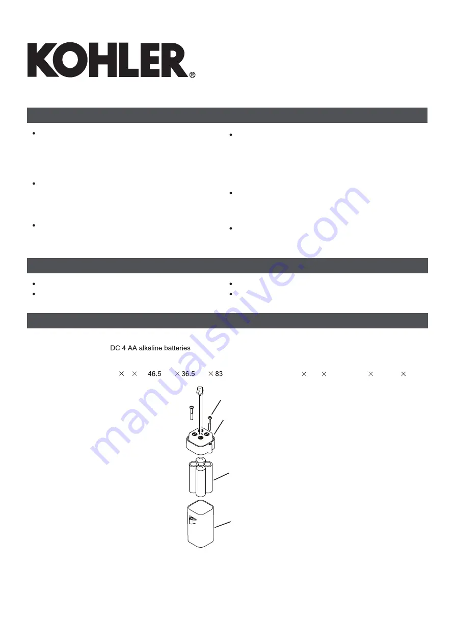 Kohler K-24484T-NA Installation And Care Manual Download Page 1