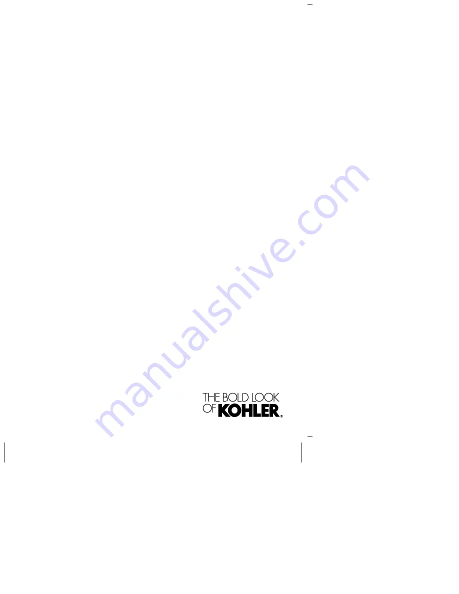 Kohler K-29709 Installation And Care Manual Download Page 1