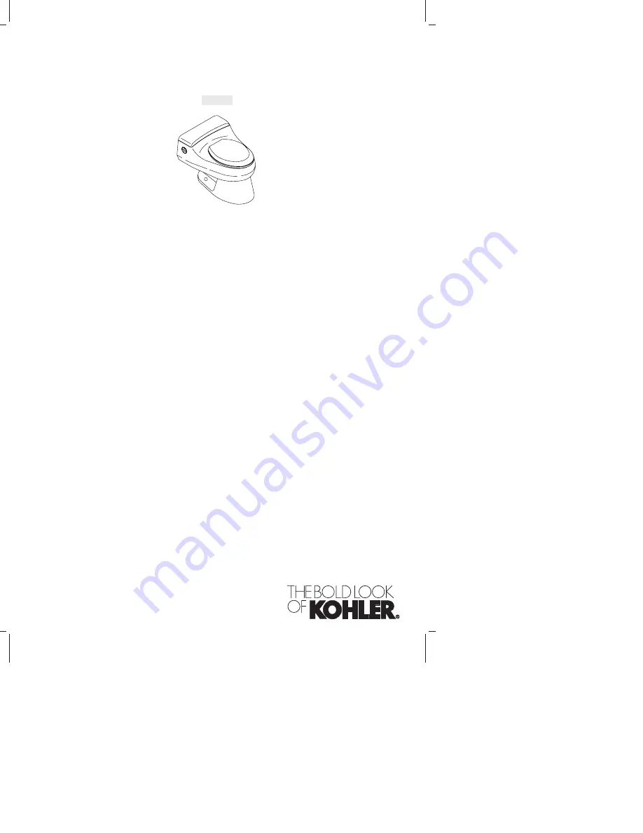 Kohler K-3399 Installation Manual Download Page 1