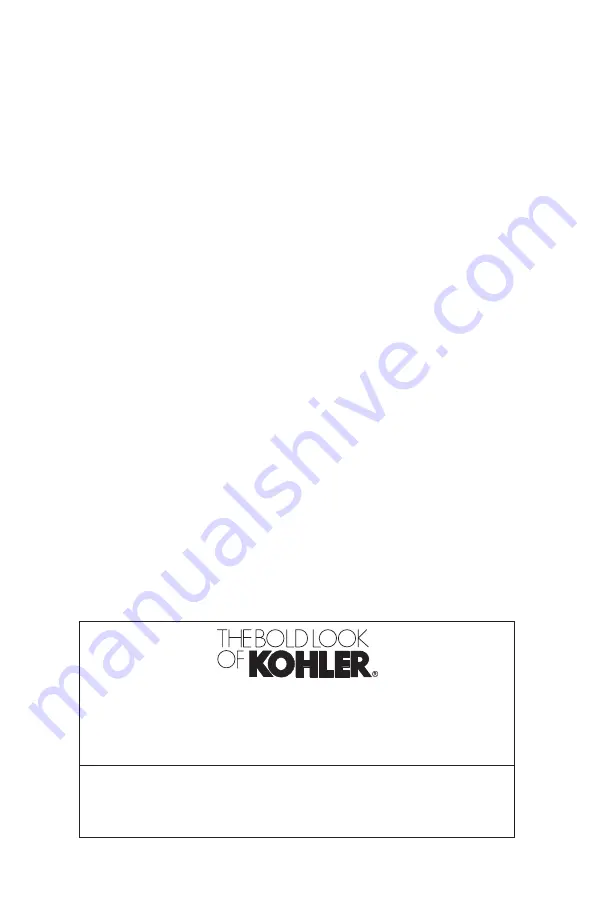 Kohler K-3749 Скачать руководство пользователя страница 12