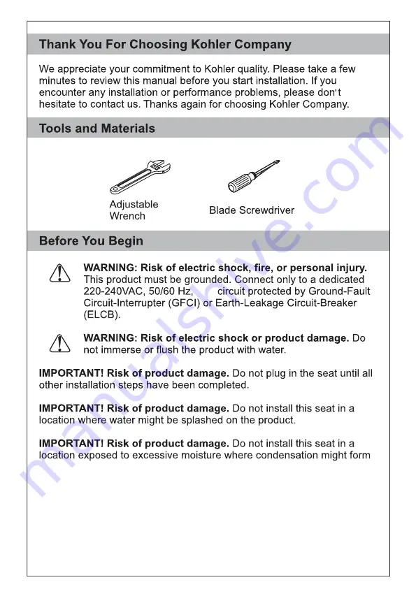 Kohler K-4107T Скачать руководство пользователя страница 2