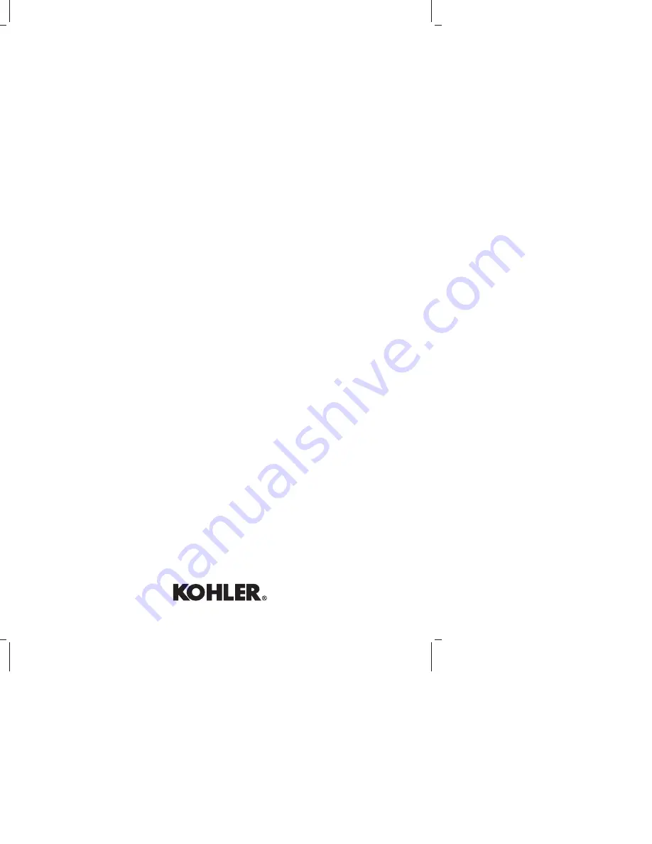 Kohler K-6227 Installation And Care Manual Download Page 16