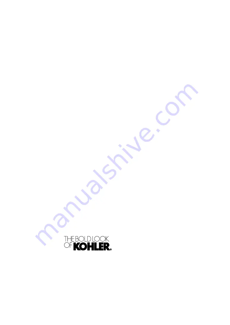 Kohler K-6354 Installation Manual Download Page 20