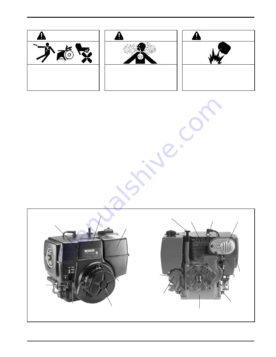 Kohler Magnum 12 HP Скачать руководство пользователя страница 3