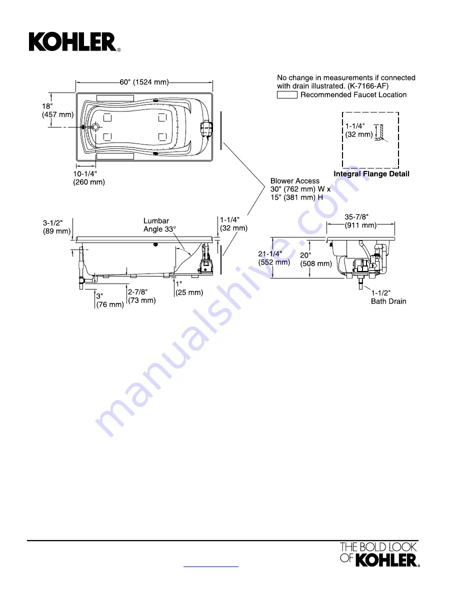 Kohler Mariposa K-1239-GLW Quick Start Manual Download Page 2