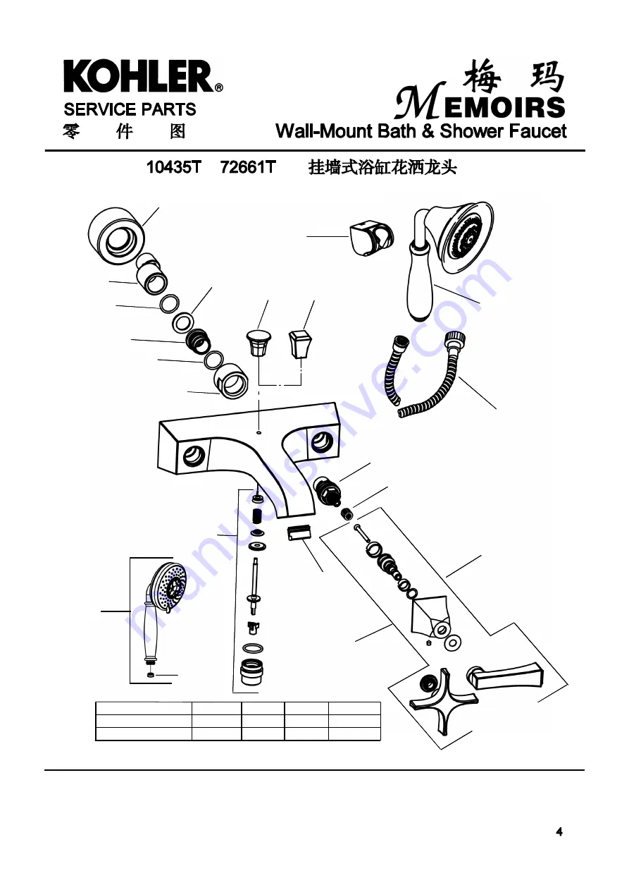 Kohler Memoris 10435T Installation Instructions Download Page 4