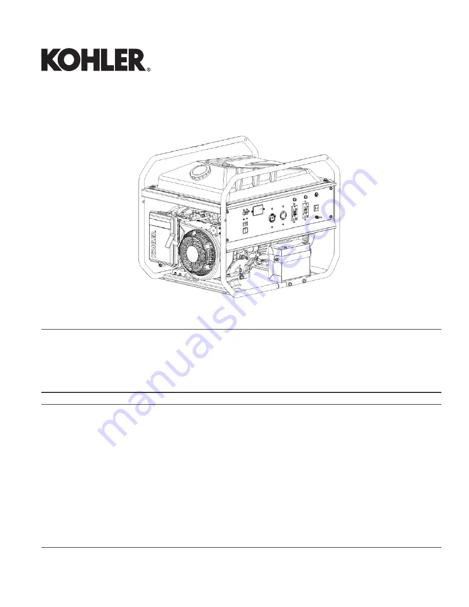 Kohler PRO6.4 Service Manual Download Page 1