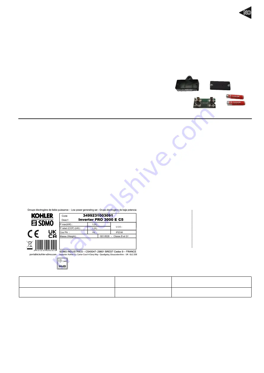 Kohler SDMO TECHNIC 6500 E C5 Instruction And Maintenance Manual Download Page 97